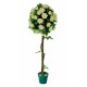 Artificial Potted Rose Tree - 4 ft